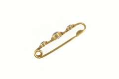 14K Yellow Gold Victorian Amethyst Inset Bar Antique Stick Pin