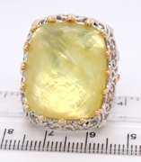 Vintage 925 Sterling Silver Lemon Quartz Ring