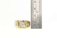 14K Yellow Gold 1.00 Ctw 1940's Diamond Square Wedding Ring