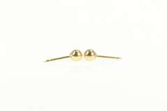14K Yellow Gold 4.0mm Round Ball Classic Sphere Stud Earrings