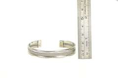 Sterling Silver Taje Navajo Native American Artisan Cuff Bracelet