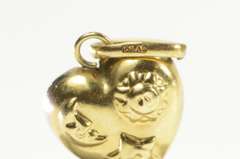 10K Yellow Gold Two Tone Star Moon Sun Puffy Heart Charm/Pendant