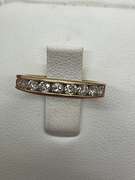 14K YELLOW GOLD AND DIAMOND WEDDING BAND