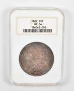 MS64 1887 Morgan Silver Dollar - Graded NGC