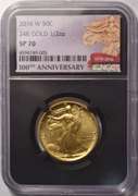 2016 W Gold Walking Liberty Half Dollar 1/2oz Gold NGC SP70