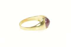 10K Yellow Gold 7.60 Ct Natural Ruby Cabochon 1960's Men's Ring