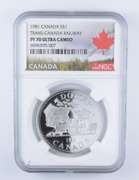 PF70 UCAM 1981 Canada $1 Silver - Trans-Canada Railway - Graded NGC