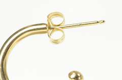 14K Yellow Gold Trillion Natural Opal Dangle Statement Hoop Earrings