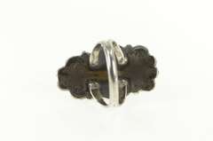Sterling Silver Ornate Turquoise Cabochon Southwestern Ring