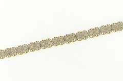10K Yellow Gold 0.75 Ctw Diamond Classic Vintage Tennis Bracelet