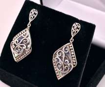 Amazing Abalone Sterling Silver Dangle Earrings