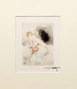 Louis Icart, 1938 original copperplate signed stamp . Erotica series