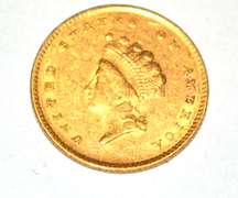 1854 Type 2 Princess US $1 Gold Coin