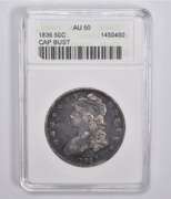 AU50 1836 Capped Bust Half Dollar ANACS