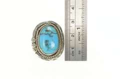 Sterling Silver Turquoise Southwestern Handmade Cabochon Ring
