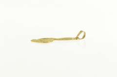 14K Yellow Gold Diamond Cut Treble Clef Music Symbol Charm/Pendant