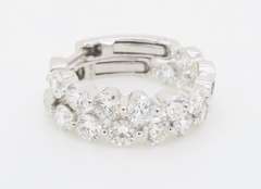 Inside-Out Diamond Hoop Earrings made in 14k White Gold
