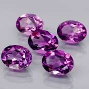 Glittering 5.88ct 8x6mm real Bolivian Amethyst set