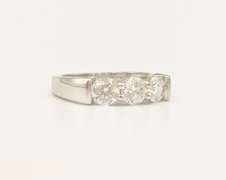 Beautiful White Sapphire 2-Piece Wedding Set- Ring and Band! 5.5+ CTW