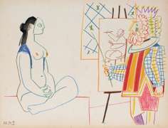 Picasso from rare limited edition. Original lithograph on paper