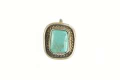 Sterling Silver Native American Artisan Turquoise Pendant