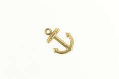 10K Yellow Gold 3D Nautical Sailing Anchor Faith Symbol Charm/Pendant