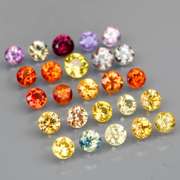Sparkling 25 piece 3.52ct fancy color Sapphire set