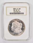 MS65 PL 1883-CC Morgan Silver Dollar - Graded NGC
