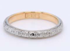 Antique 18kt White Gold Band