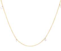 0.67ctw Round Diamond Drilled Floating Station Necklace in 14K