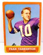 1963 Fran Tarkenton Topps Football Card