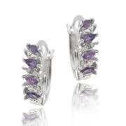 Amethyst Hoop Earrings