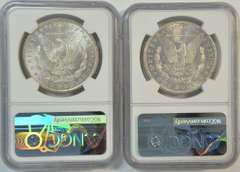 Super nice near Gem BU 1884-O & 1885 Morgan Dollars. NGC MS64