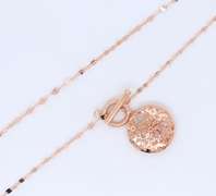 Handsome Rose Gold Flower Lariat Necklace