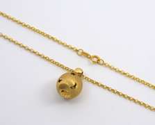 Moon & Stars Globe Pendant on Necklace