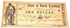 State of North Carolina $1 Oct 20 1861 Series Note