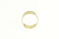 14K Yellow Gold Scroll 1950's Paisley Vintage Band 6mm Ring