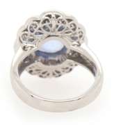 Exceptional Platinum Blue Sapphire and Diamond Cocktail Ring