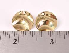 Amazing Disc Stud Earrings in 14K Yellow Gold
