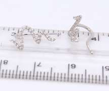 Brilliant 18kt White Gold Diamond Zig Zag Earrings
