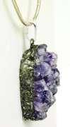 Sterling Amethyst Geode Pendant & Chain