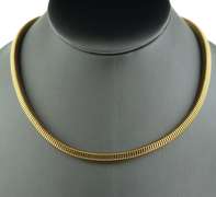 Striking 18kt Yellow Gold Snake Chain Necklace