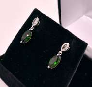 Festive Gemstone Dangle Earrings in Sterling