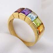 Colorful 14k Stone Ring
