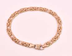 Brilliant Byzantine Chain Bracelet in 14K Rose Gold