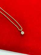 CERTIFIED 14K GOLD ROPE CHAIN WITH A DIAMOND PENDANT