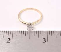 Elegant Solitaire Diamond Ring in 14K Yellow Gold
