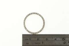 14K White Gold 0.50 Ctw Classic Round Circle Statement Pendant