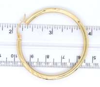 Beautiful Yellow Gold Large Satin Finish Hoop Earrings