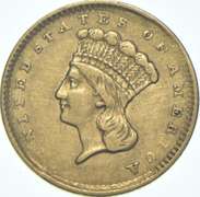 1856 $1 Indain Princess Head Gold Dollar Piece